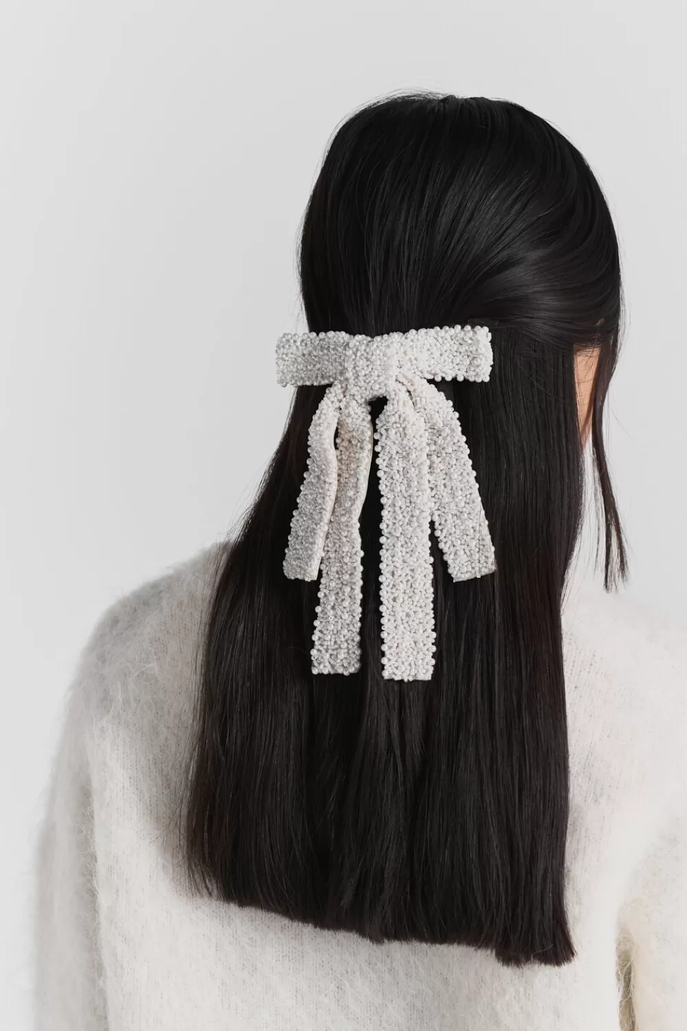 Twist & Tango Accessories^Alba Beaded Bow OffWhite