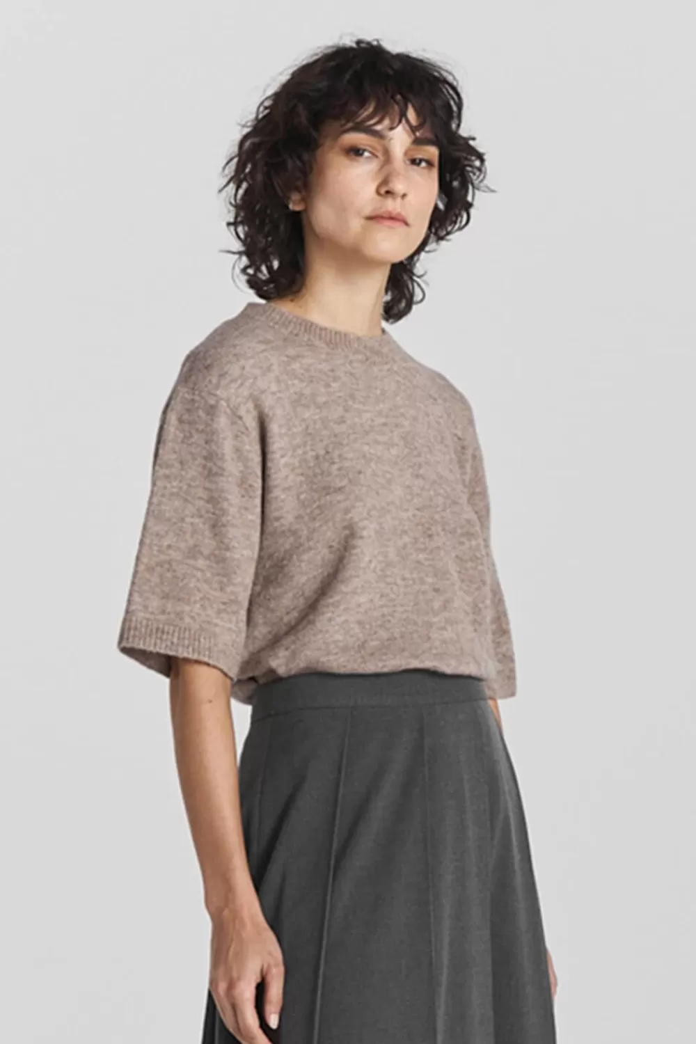 Twist & Tango Sweaters & Knits^Ellie Short Sleeve Knit Hazelnut