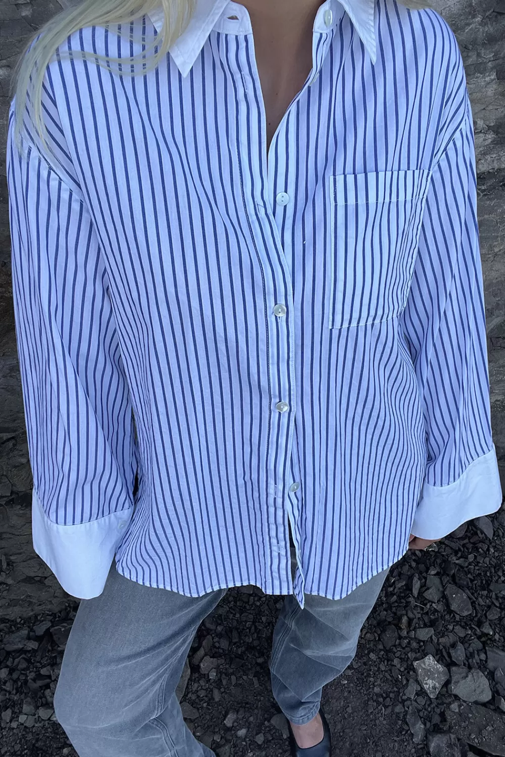 Twist & Tango Shirts & Blouses^Fiona Shirt BlueStripe