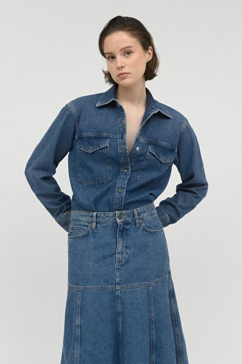 Twist & Tango Shirts & Blouses^Gwynne Denim Shirt DkBlueWash