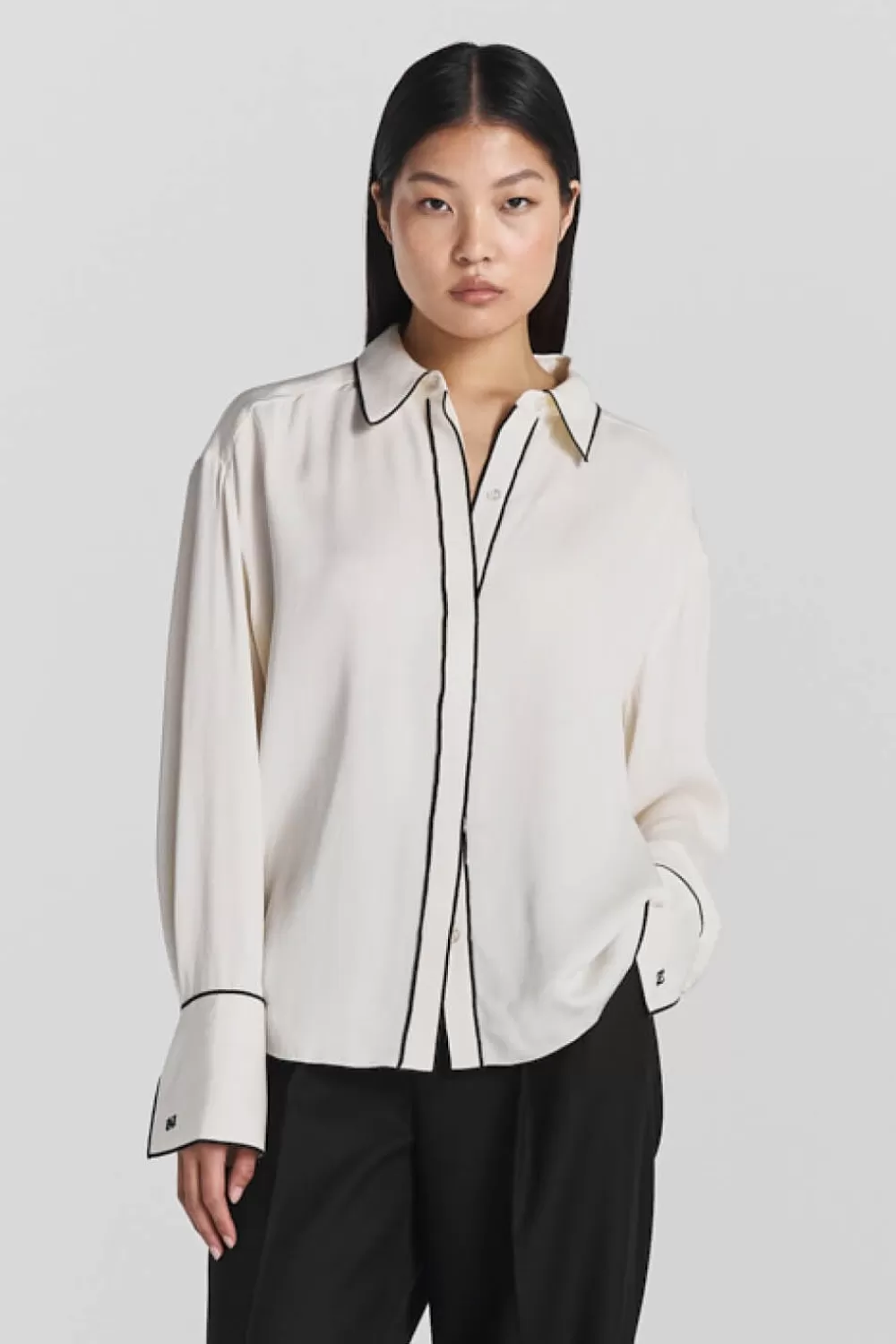 Twist & Tango Shirts & Blouses^Jennifer Satin Blouse Ivory