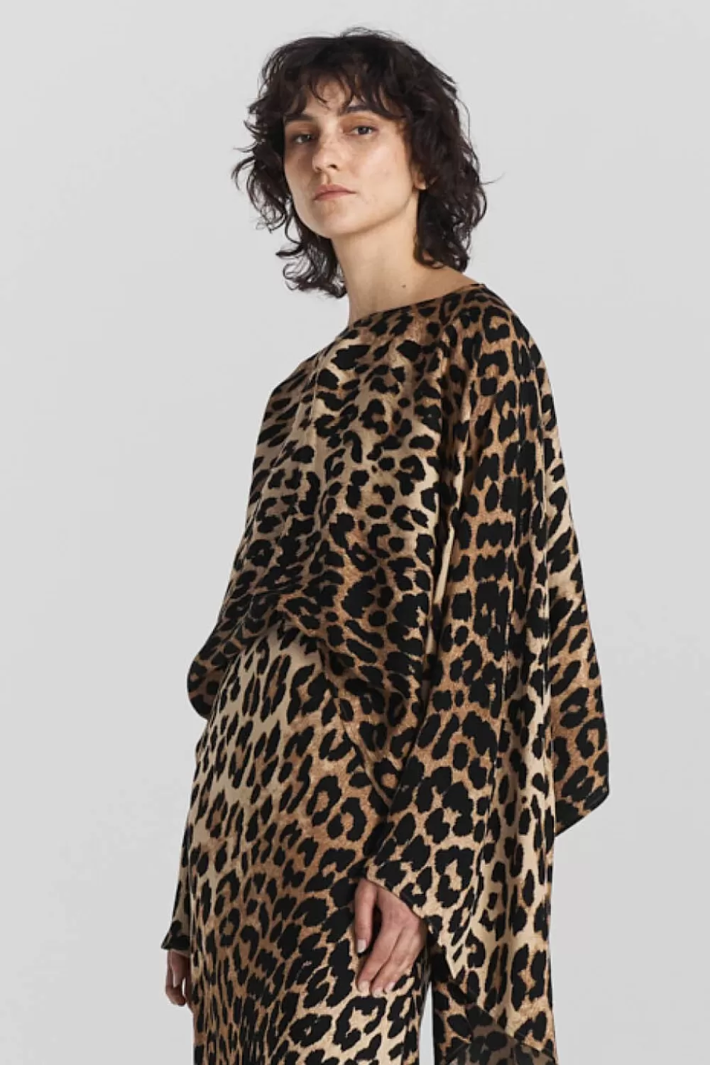 Twist & Tango Shirts & Blouses | Matching Sets^Klasia Satin Blouse LeopardPrint