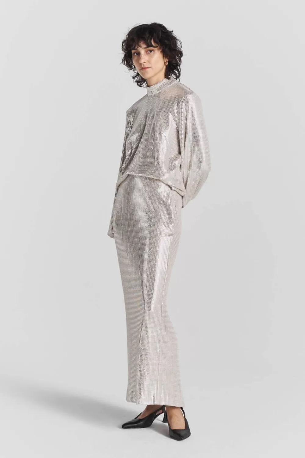 Twist & Tango Shirts & Blouses | Matching Sets^Maia Sequin Blouse OysterGrey