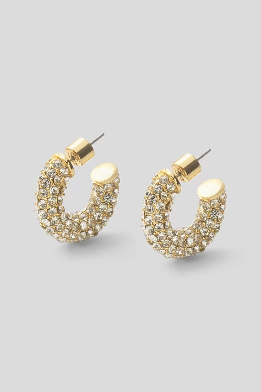 Twist & Tango Accessories^Makayla Rhinestone Hoops GoldPlated